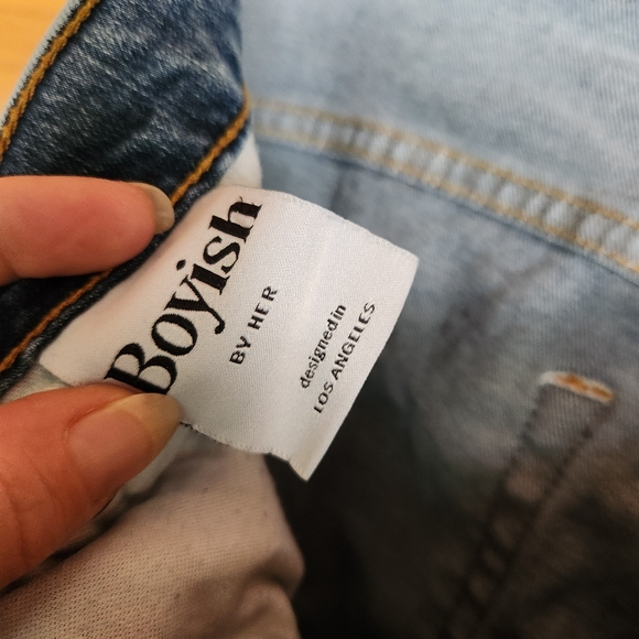 Boyish Donny High Rise Distressed Skinny Jeans in Forever Darling Size 32 X 30" - Picture 10 of 13